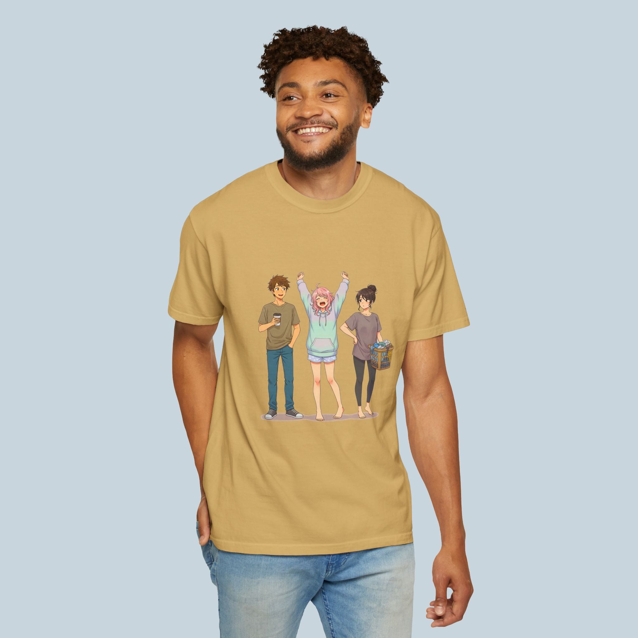 Anime Friends T-Shirt Cozy Slice of Life Comfort Colors Tee Gift for Anime Fans and Girls