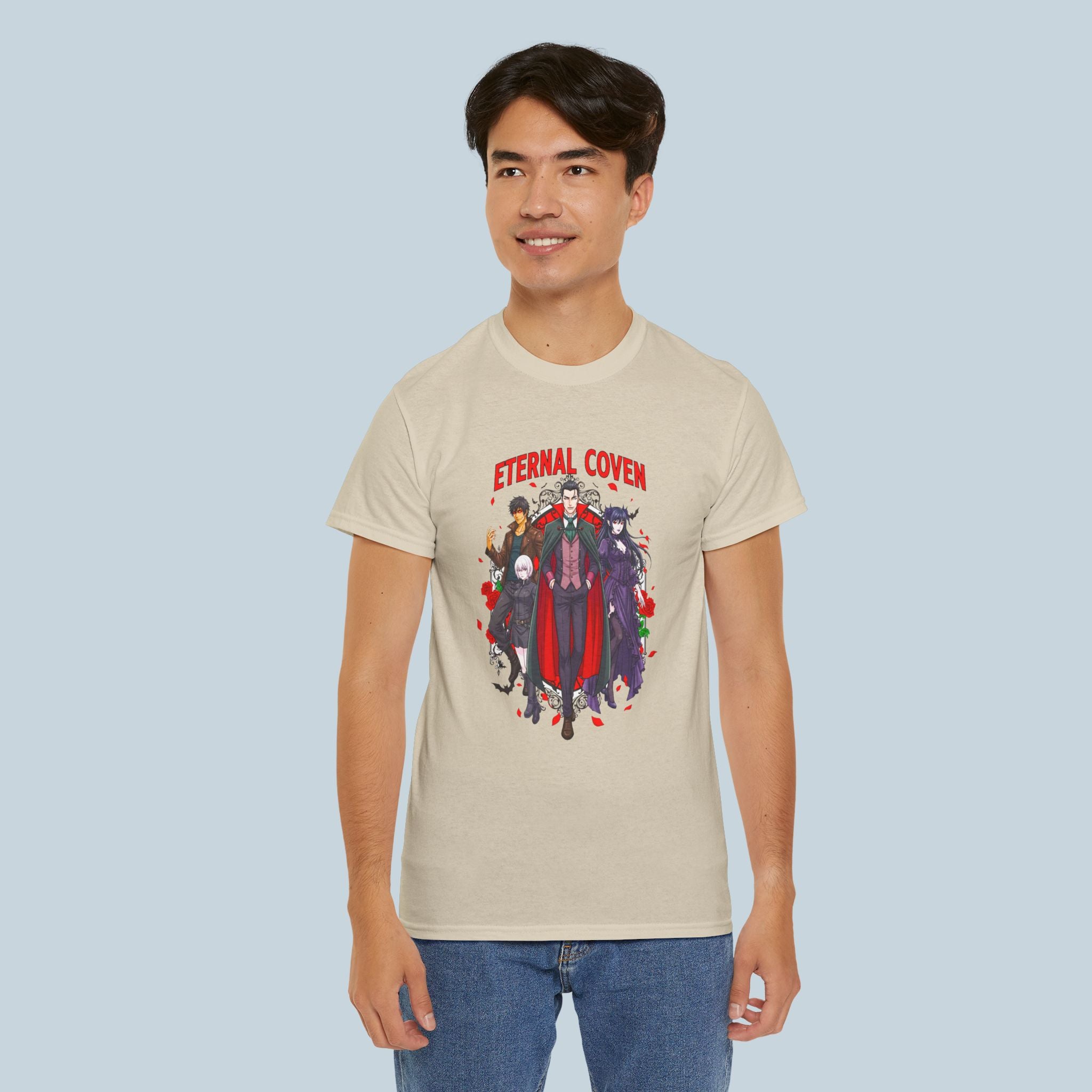 Eternal Coven Anime T Shirt Gothic Vampire Coven Dark Fantasy Tee