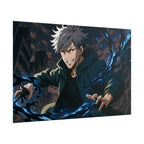 Anime Villain Poster Dark Energy Fighter Wall Art Powerful Shonen Character Print Action Manga Artwork for Otaku Room Decor