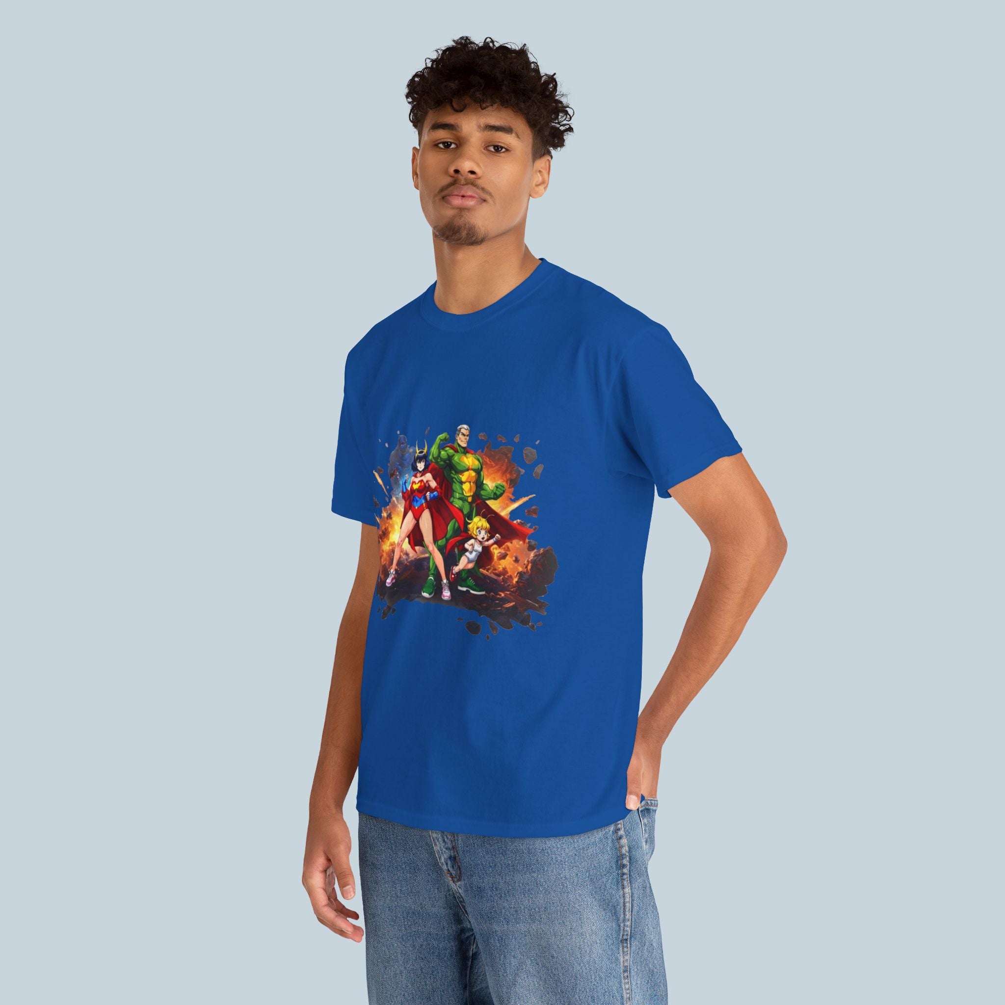 Hyperforce 3000 Anime T Shirt Cosmic Hero Team Art Tee Special Edition Streetwear