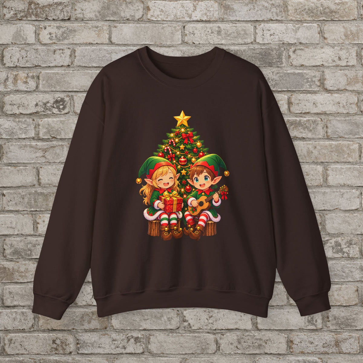 Christmas Elf Duo Anime Sweatshirt