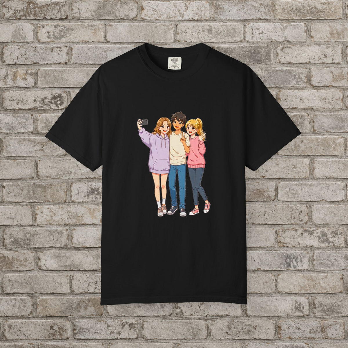 Anime Friends Group Selfie T-Shirt