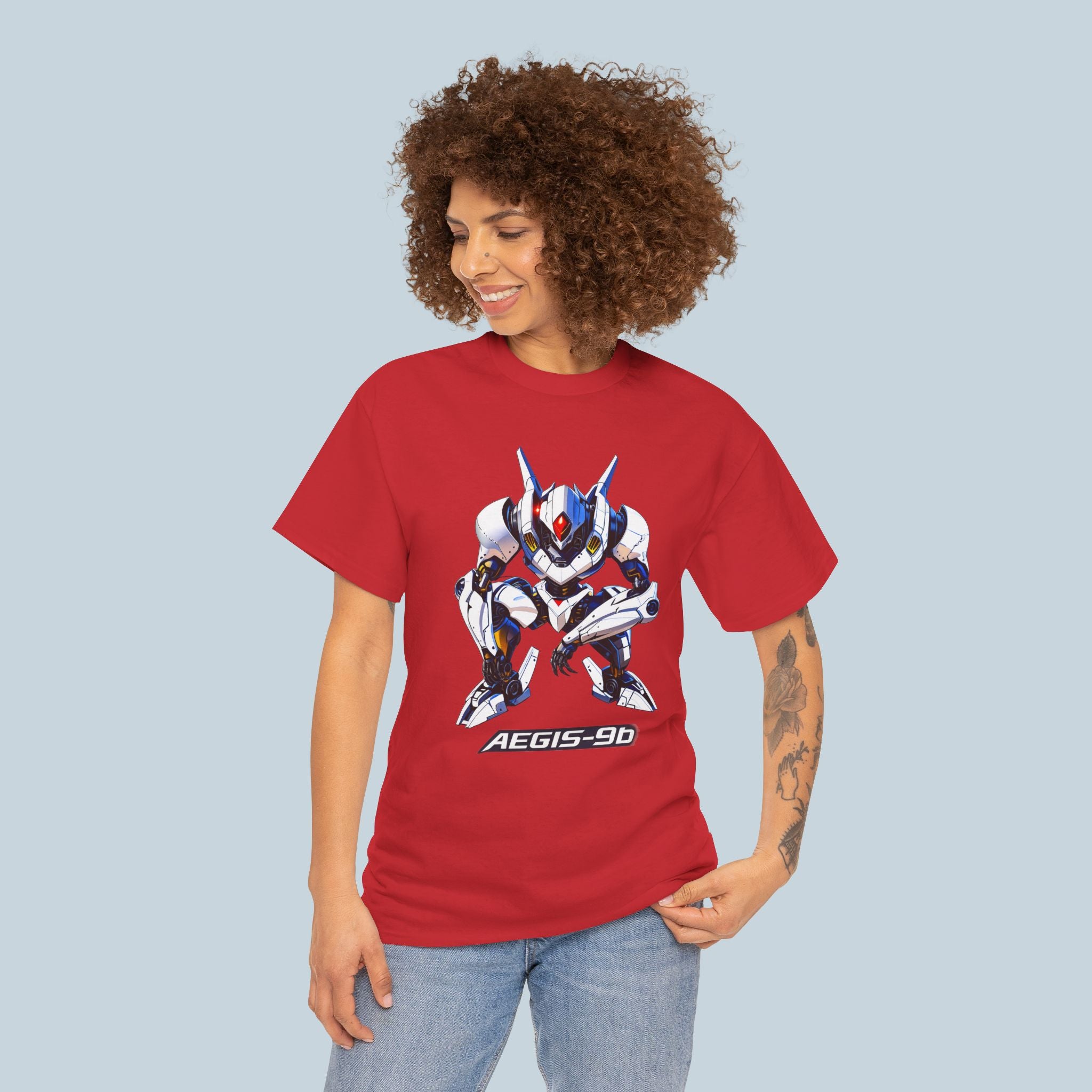Aegis-9b Mech Anime T-Shirt Sci-Fi Robot Streetwear Graphic Tee