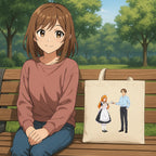 Anime Maid Café Tote Bag Japanese Waitress Design Cute Otaku Aesthetic Bag for Anime Lovers and Cosplay Fans