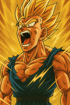 Vibrant Anime Character Poster: Giclee Print Wall Art