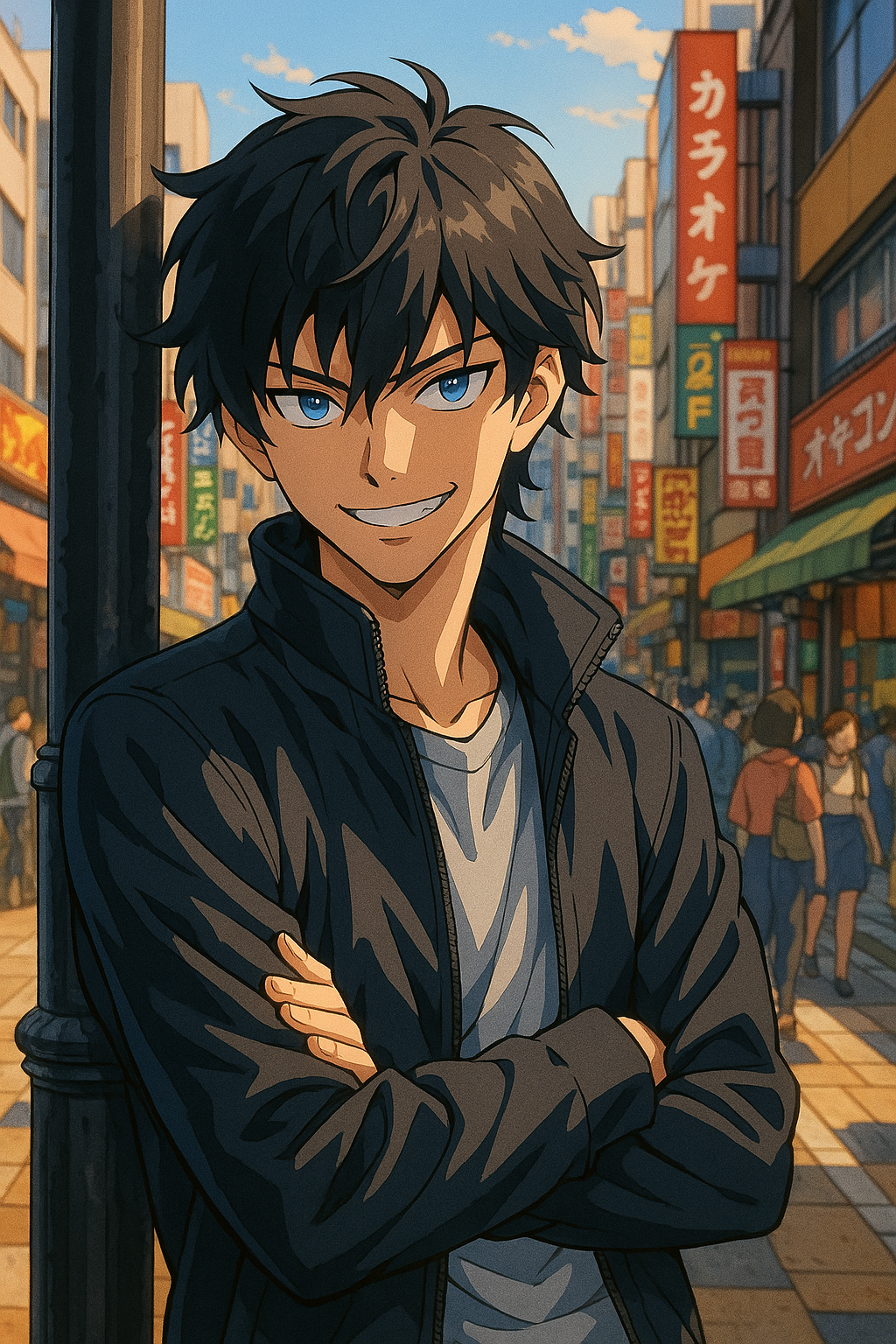 Anime Bad Boy Character Poster: Giclée Wall Art for Anime Fans