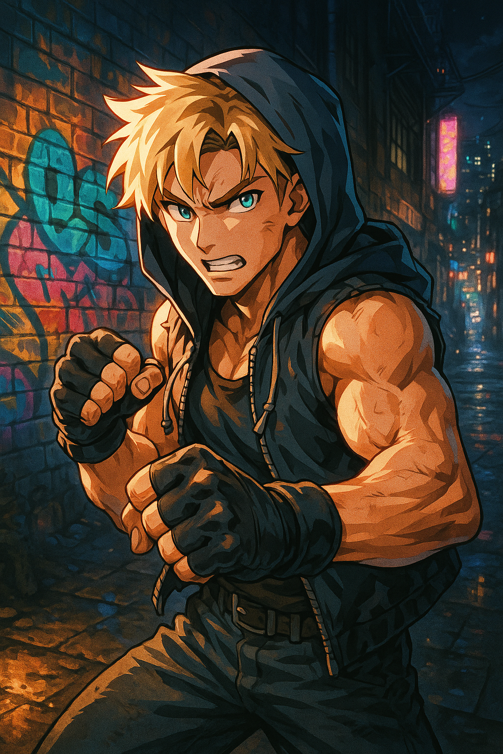 Anime Street Fighter Poster: Vintage Gamer Room Wall Art