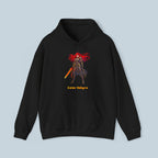 Anime Ember Valkyrie Hoodie Fire Sword Warrior Girl Streetwear Flame Aura Neon Glow Gift for Anime Lovers and Gamers