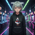 Anime Girl Hoodie Mina Crossveil Gothic Lolita Sweatshirt Cute Outfit Gift for Gamers and Collectors