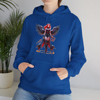 Anime Dark Sorceress Hoodie Red Winged Mage Pullover Gothic Fantasy Girl Gift for Anime Fans and Game