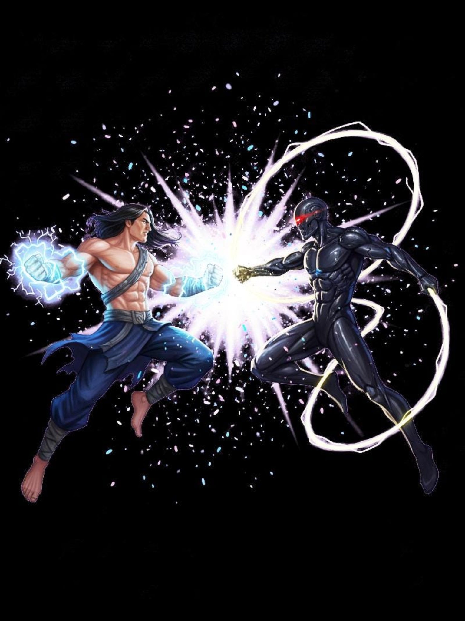 Anime Battle Hoodie Energy Clash Neon Glow Fight Scene Streetwear Gift for Gamers Otaku Martial Arts and Anime Lovers