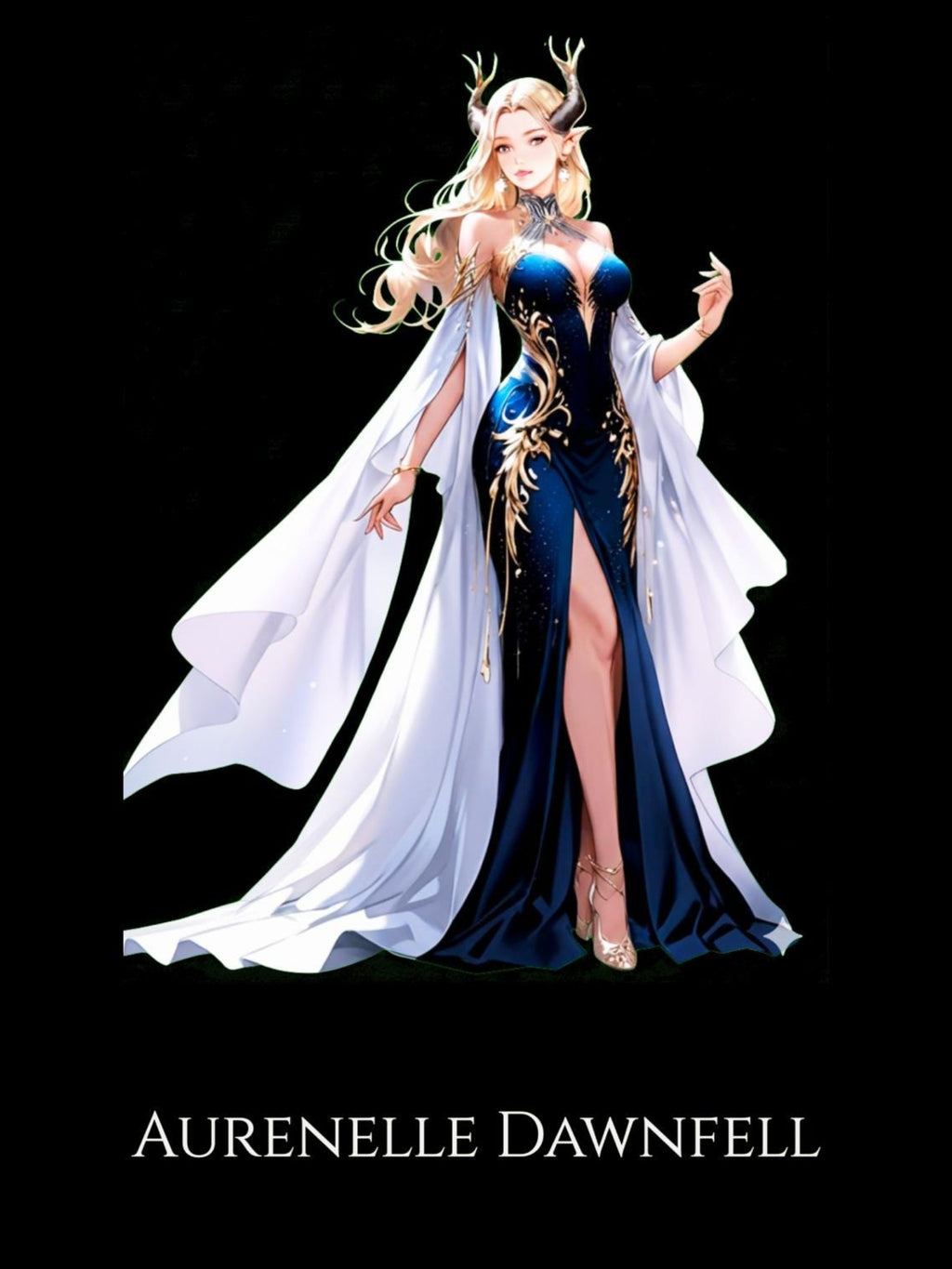 Fantasy Elf Queen Hoodie Anime Style Aurenelle Dawnfell Sweatshirt Elegant Magic Cape Gift for Fantasy Lovers and Gamers