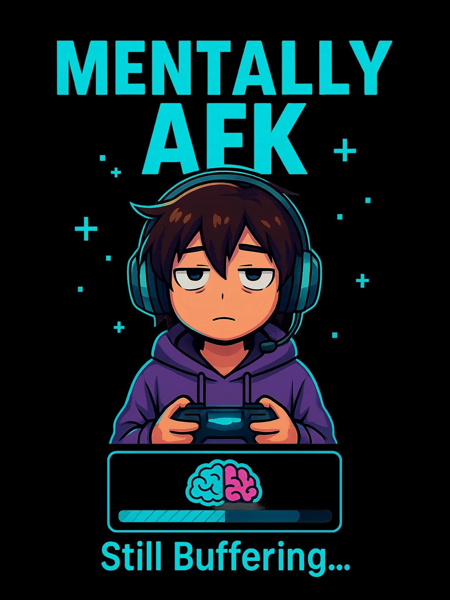 Mentally AFK Gamer Tote Bag Funny Anime Gift for Gamers Still Buffering Gaming Humor Lightweight Shopping Bag