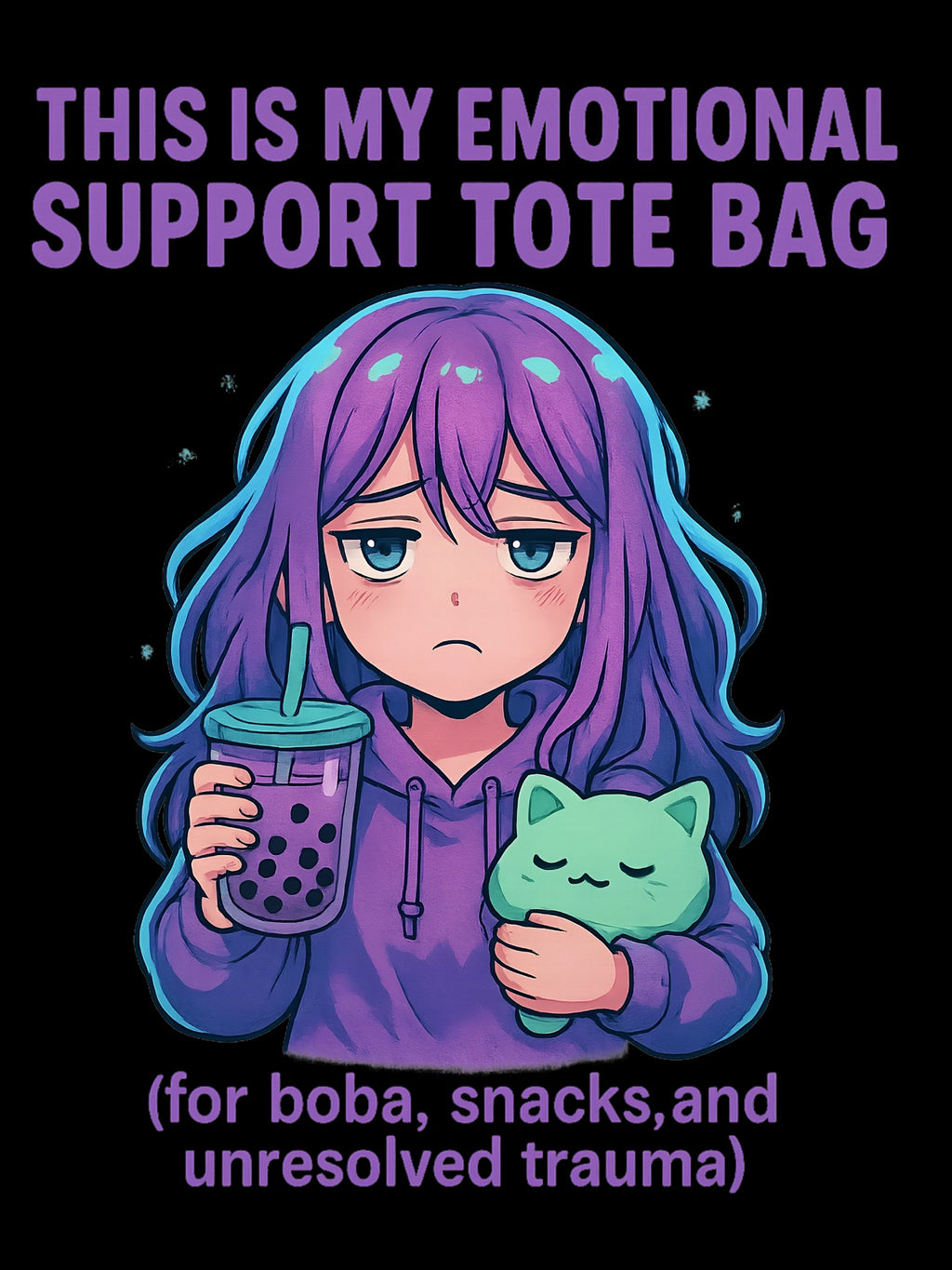 Social Battery Tote Bag Funny Anime Girl Introvert Gift for Shy People and Low Energy Days