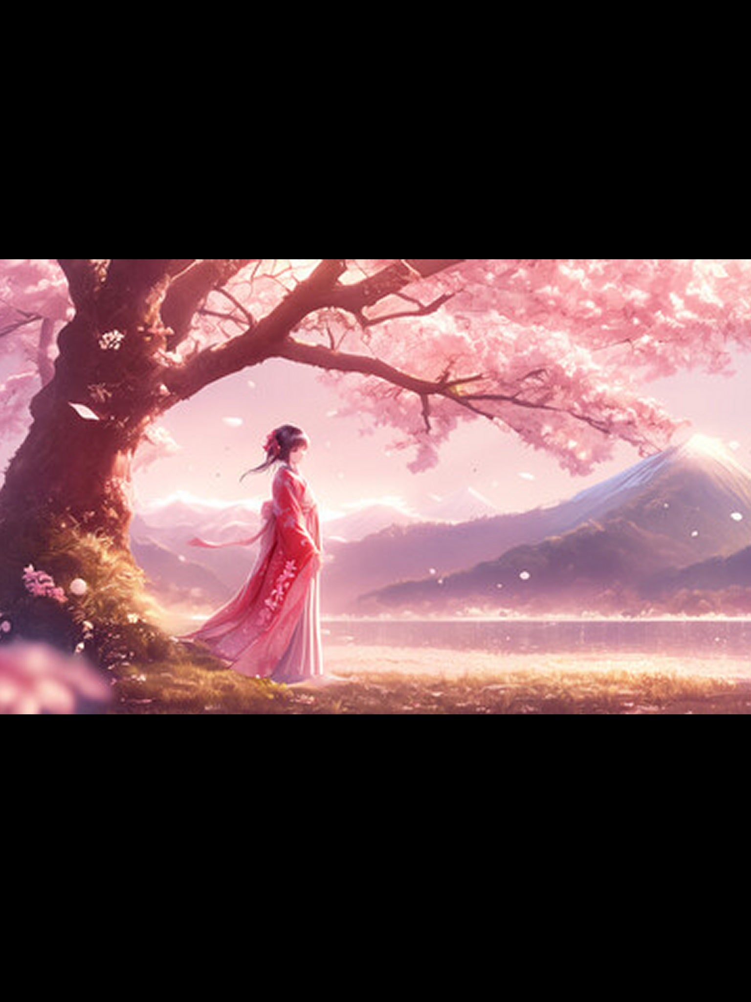 Cherry Blossom Kimono Girl Tote Bag – Anime Japan Aesthetic