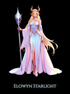 Elowyn Starlight Hoodie Anime Sorceress Hoodie Pastel Fantasy Pullover Magic Staff Gift for Anime Fans and Gamers