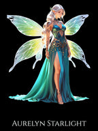 Aurelyn Starlight Hoodie Anime Fairy Hoodie Fantasy Glow Wings Pullover Magical Forest Queen Gift for Anime Fans and Gamers