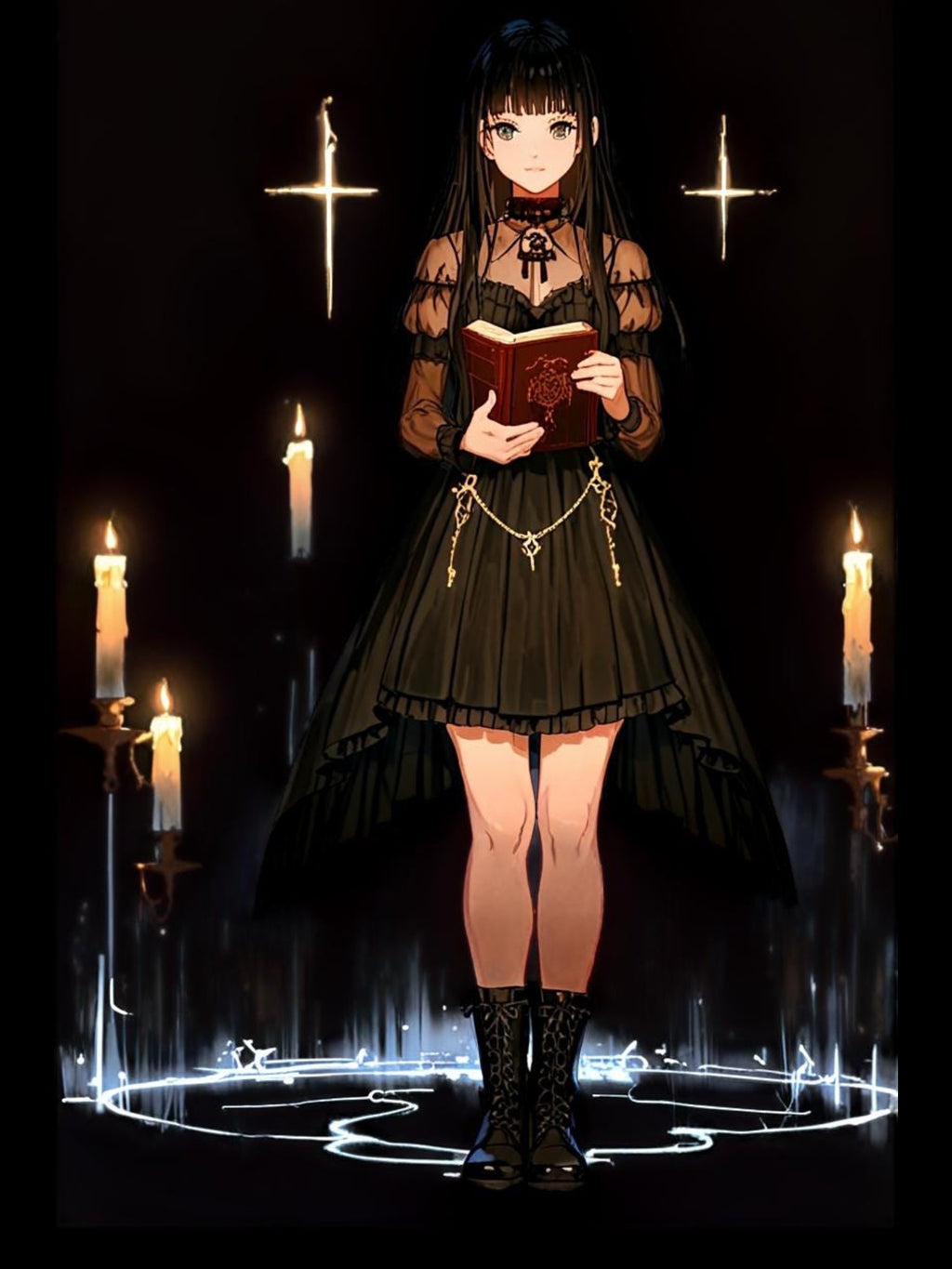 Occult Anime Girl Hoodie Dark Witch Aesthetic Streetwear Witchcraft Grimoire Design for Anime Lovers and Goth Fashion Fans