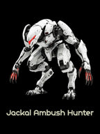 Jackal Ambush Hunter Hoodie Sci-Fi Cyberpunk Robot Sweatshirt for Gamers Futuristic Mech Streetwear Gift for Anime and Tech Fans