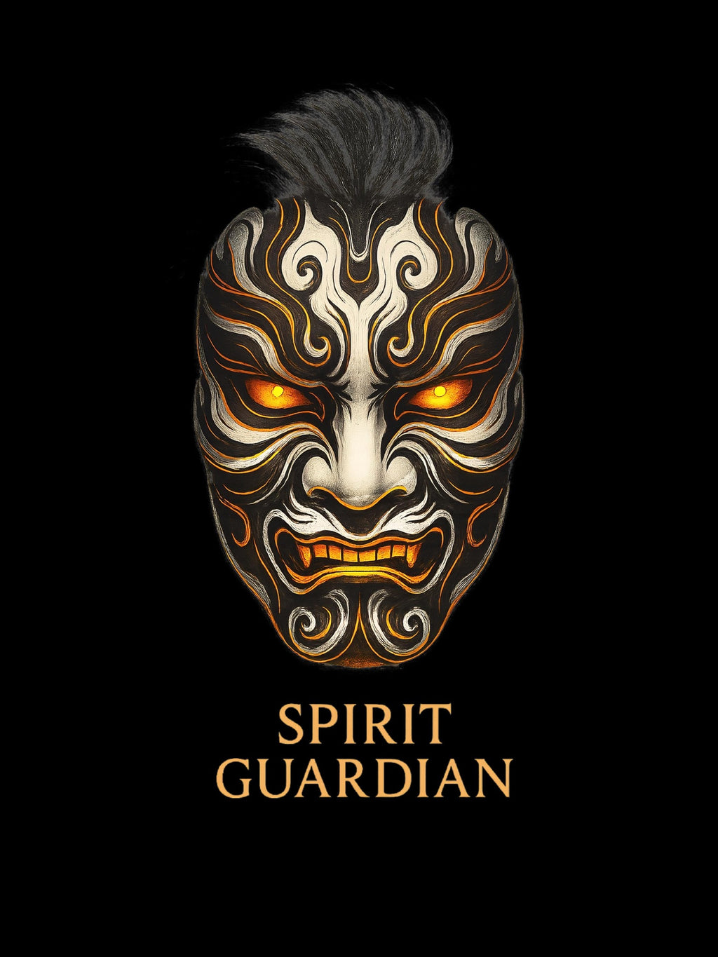 Spirit Guardian Oni Mask Hoodie Anime Streetwear Glow-in-the-Dark Aesthetic Japanese Demon Mask Hoodie for Gamers and Collectors