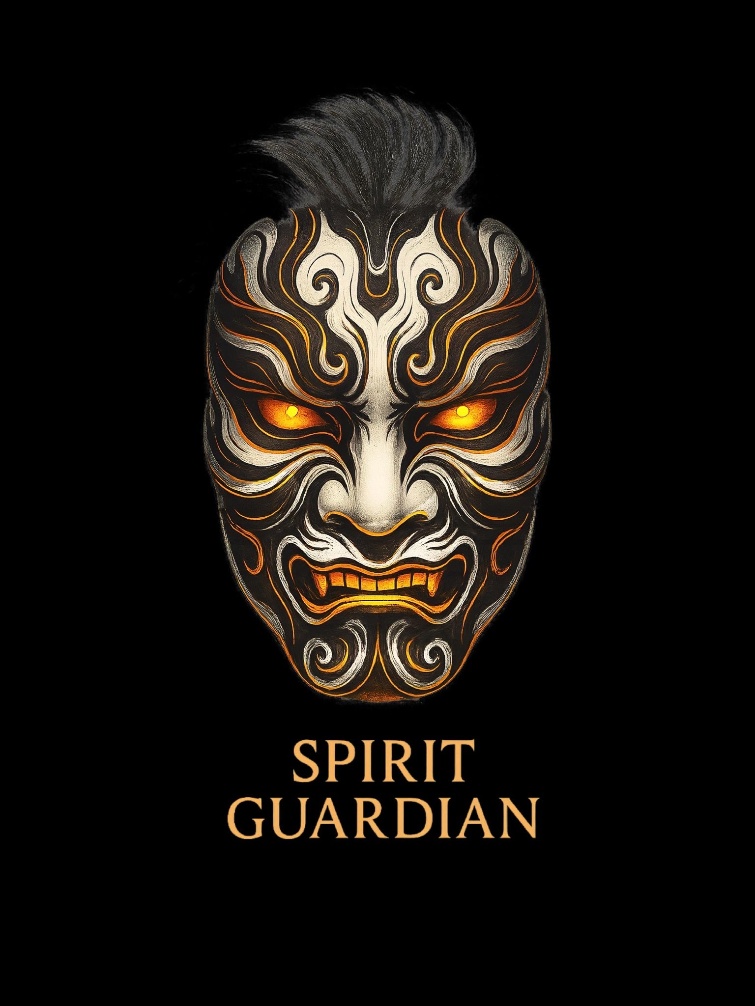 Spirit Guardian Oni Mask Hoodie Anime Streetwear Glow-in-the-Dark Aesthetic Japanese Demon Mask Hoodie for Gamers and Collectors