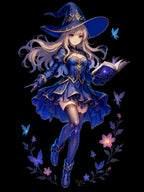 Anime Witch Girl Sweatshirt Magical Book Spellcaster Gift for Fantasy Lovers Otaku Cozy Japanese Style Top