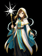 Anime Sorceress Sweatshirt Magic Girl Streetwear Medieval Fantasy Gift for Gamers and Anime Lovers