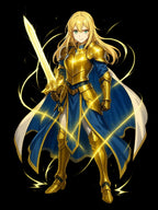 Golden Paladin Anime Sweatshirt Black Neon Glow Armor Design Gift for Anime Fans Fantasy Warrior Streetwear Gamer Apparel