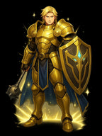 Golden Knight Anime Sweatshirt Black Castle Scene Fantasy Warrior Streetwear Gift for Anime Fans Neon Glow Gamer Apparel