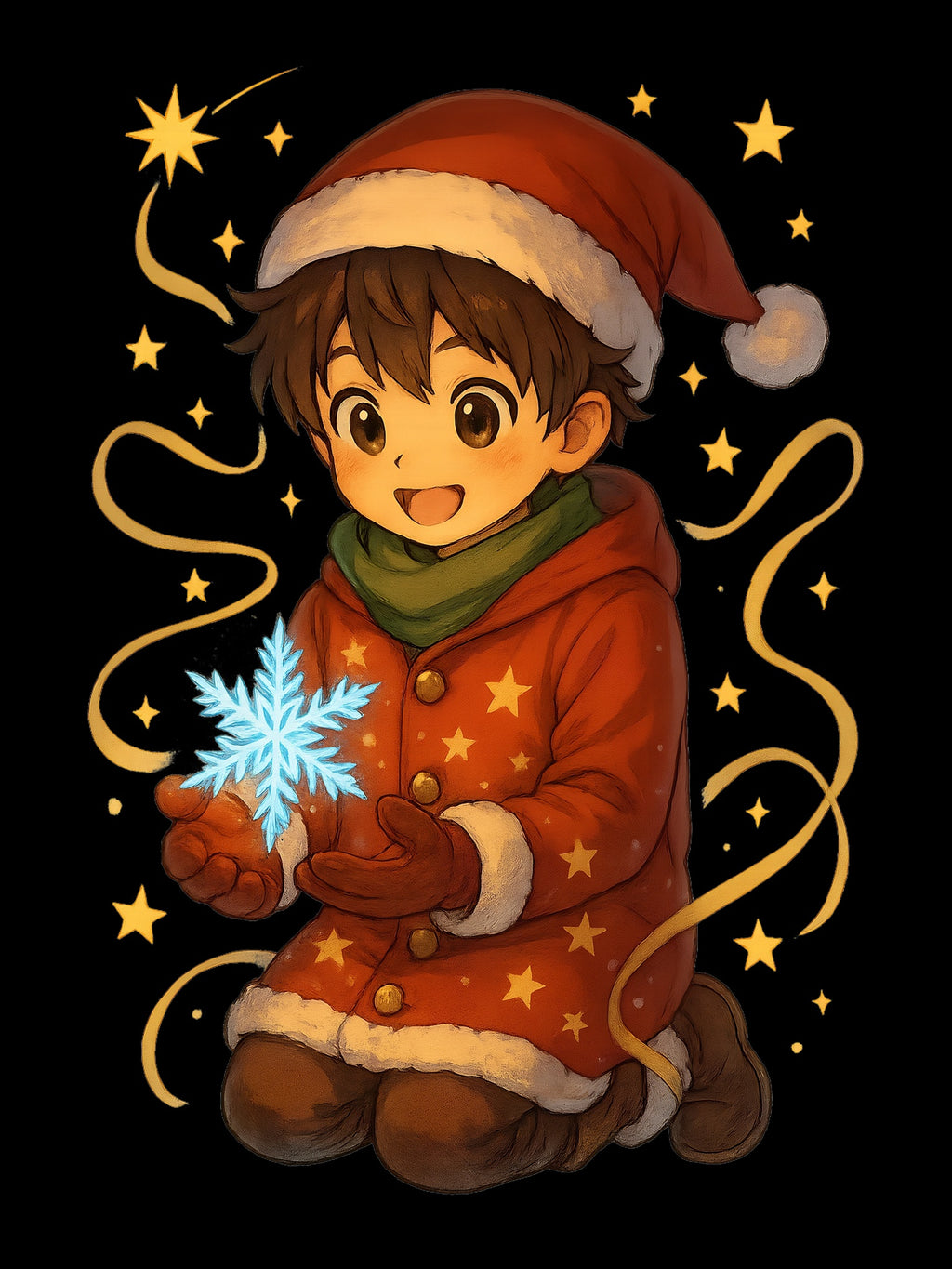 Anime Christmas Boy Sweatshirt Cute Holiday Gift Cozy Winter Apparel for Anime Fans and Gamers