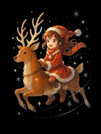 Anime Christmas Reindeer Sweatshirt Cute Holiday Gift Cozy Santa Outfit for Anime Fans and Gamers