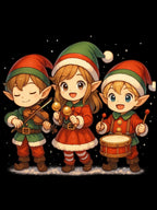 Anime Christmas Elf Sweatshirt Cute Holiday Gift Cozy Winter Apparel for Anime Fans and Gamers