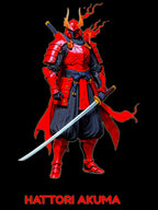 Hattori Akuma Samurai Anime T-Shirt Red Warrior Streetwear Techwear Gift for Anime Fans and Gamers