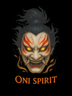 Oni Spirit Hoodie Japanese Demon Mask Sweatshirt Streetwear Anime Aesthetic Gift for Him Her