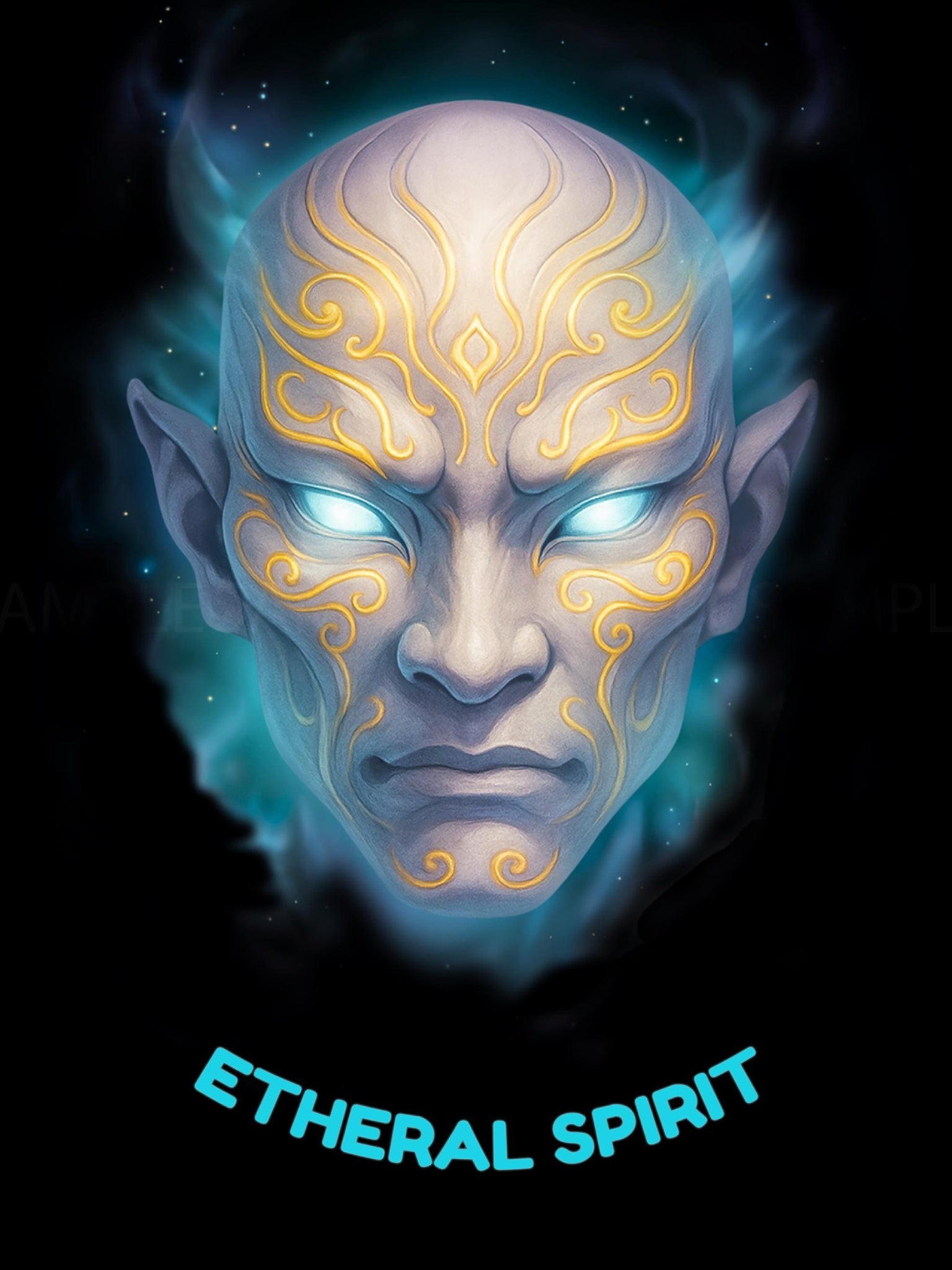 Ethereal Spirit Hoodie Anime Glow Face Pullover Gift for Gamers and Fantasy Fans Streetwear Mystic Aura