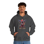Anime Dark Sorceress Hoodie Red Winged Mage Pullover Gothic Fantasy Girl Gift for Anime Fans and Game