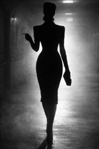 Dark Rose Poster – Noir Anime Wall Art, The Lore Paradox Character, Shadow Silhouette Artwork, Mystery Anime Aesthetic, 24x36 Print