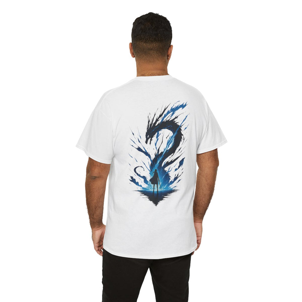 Epic Anime Dragon Graphic Tee: Unisex Heavy Cotton T-Shirt