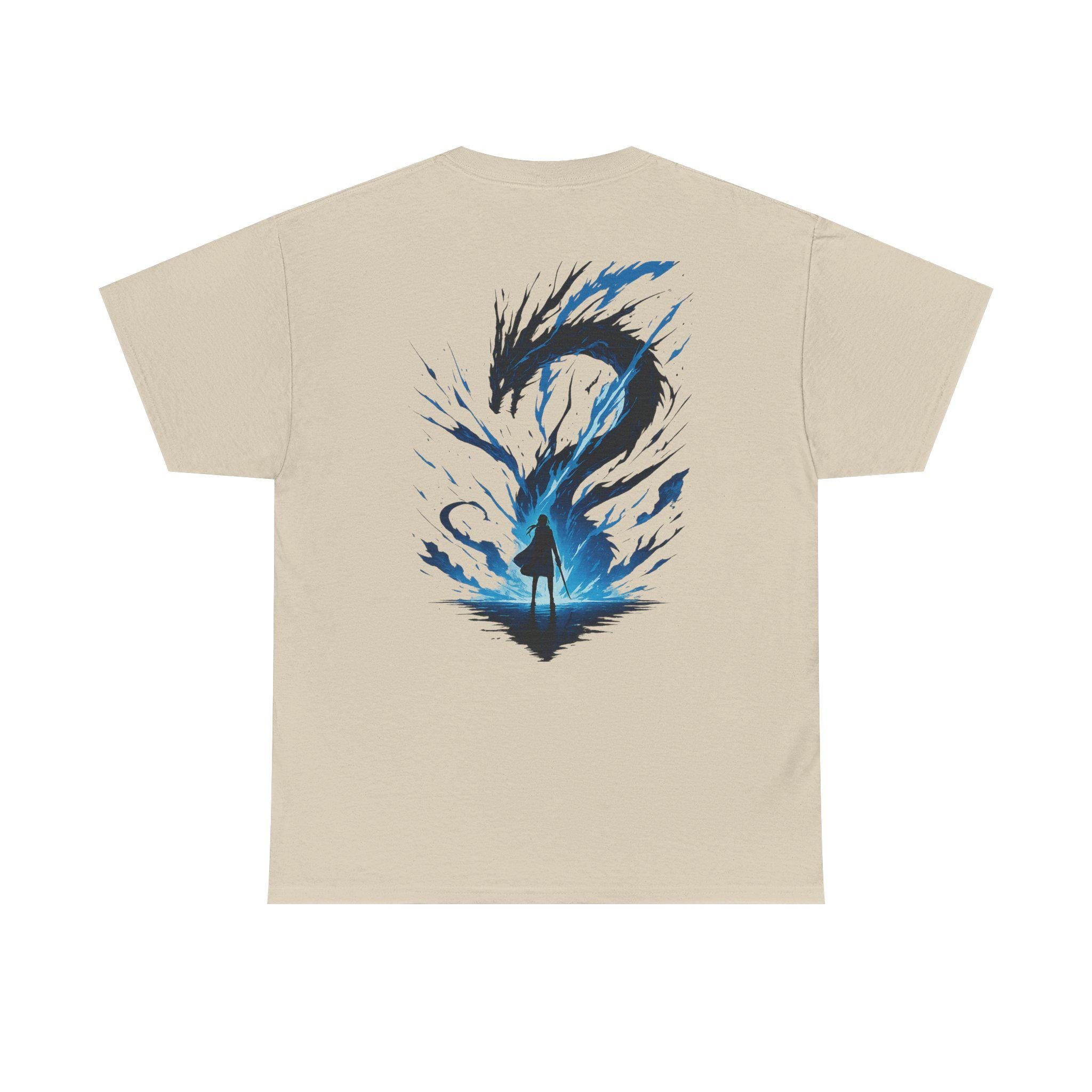 Epic Anime Dragon Graphic Tee: Unisex Heavy Cotton T-Shirt