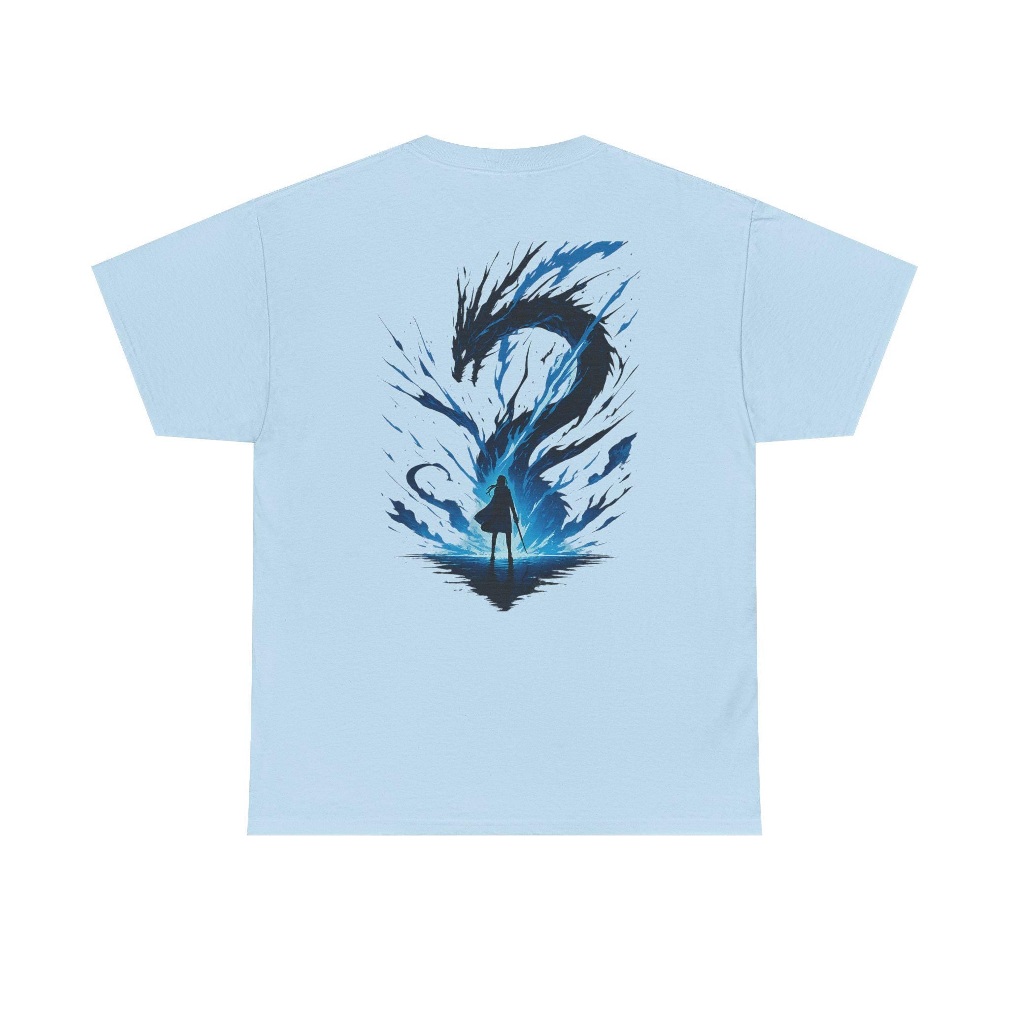 Epic Anime Dragon Graphic Tee: Unisex Heavy Cotton T-Shirt