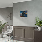 Anime Cyberpunk Motorcycle Wall Art: Giclée Art Print