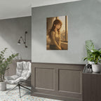 Anime Girl Sunset Wall Art Poster, Japanese Style Aesthetic Home Decor, City View Print, Cozy Room Art Gift Idea, Urban Anime Bedroom Decor