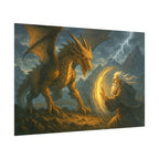 Fantasy Anime Dragon & Wizard Art Print: Dungeons and Dragons Decor