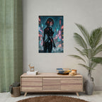 Anime Girl Ninja Assassin Poster: Cyberpunk Wall Art
