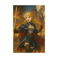 Anime Fantasy Warrior Art Poster: Giclée Print for Anime Fans