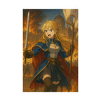 Anime Fantasy Warrior Art Poster: Giclée Print for Anime Fans