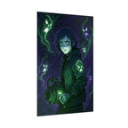 Spooky Anime Ghost Hunter Art Print: Halloween Wall Decor