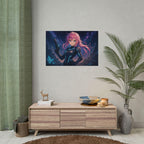 Anime Sci-Fi Girl Wall Art: Cyberpunk Warrior Print