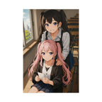 Anime School Girls Poster: Slice of Life Friendship Wall Art