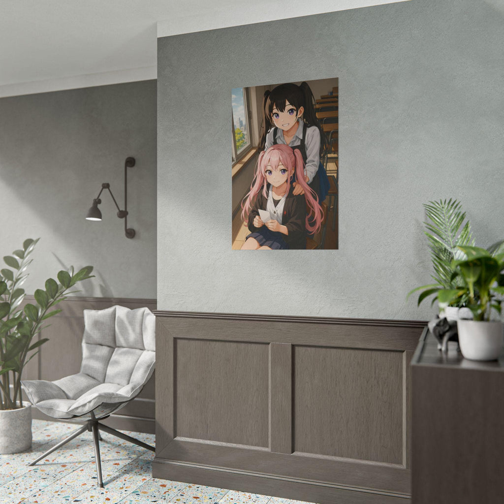 Anime School Girls Poster: Slice of Life Friendship Wall Art